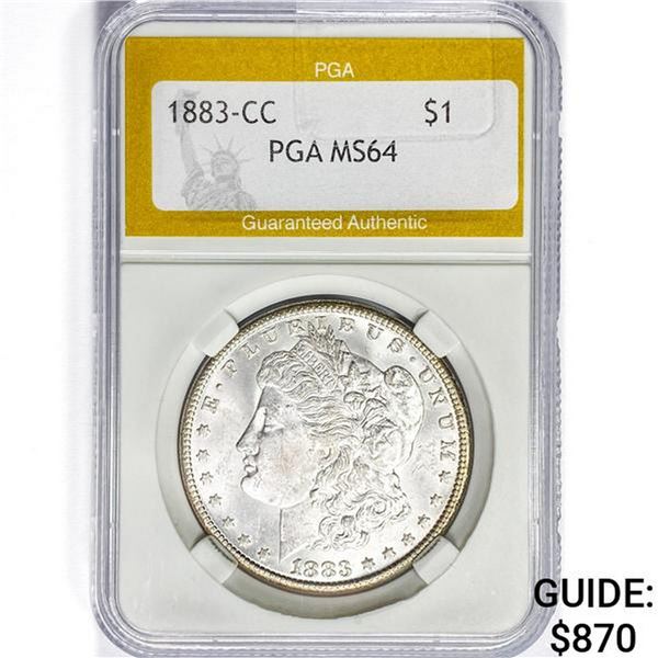 1883-CC Morgan Silver Dollar PGA MS64