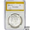 Image 1 : 1883-CC Morgan Silver Dollar PGA MS64