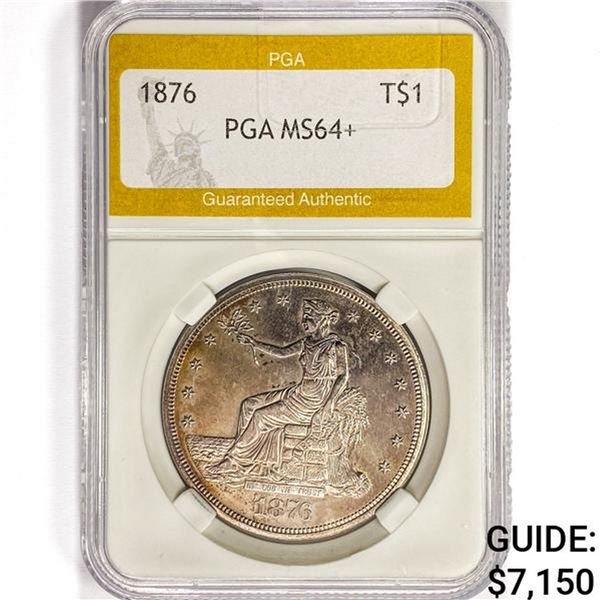 1876 Silver Trade Dollar PGA MS64+