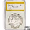 Image 1 : 1881-CC Morgan Silver Dollar PGA MS65+