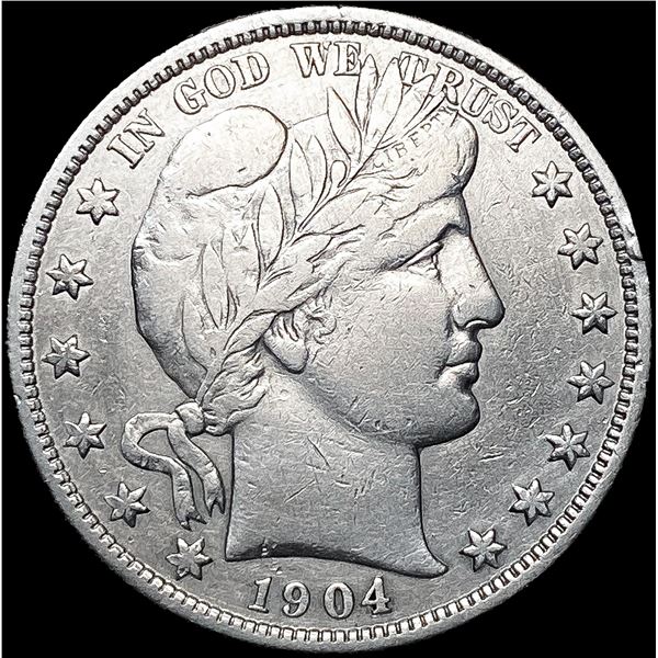 1904 Barber Half Dollar LIGHTLY CIRCULATED