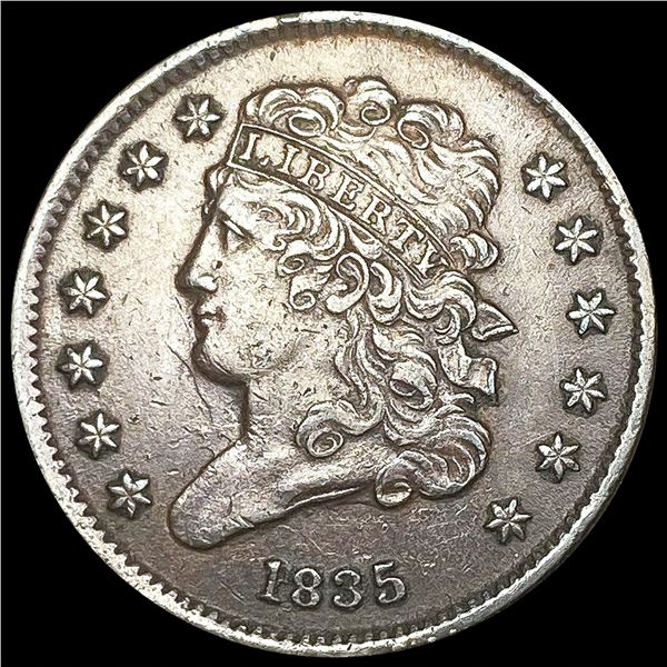 1835 Classic Head Half Cent CLOSELY UNCIRCULATED