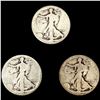 Image 1 : [3] 1921-S Walking Half Dollars NICELY CIRCULATED
