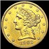 Image 1 : 1903 $5 Gold Half Eagle CLOSELY UNCIRCULATED