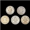Image 2 : [5] Seated Lib Dimes [1868, 1869-S, 1869, 1870, 18