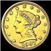 Image 1 : 1907 $2.50 Gold Quarter Eagle CLOSELY UNCIRCULATED