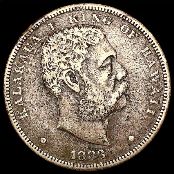1883 Kingdom of Hawaii Dollar LIGHTLY CIRCULATED