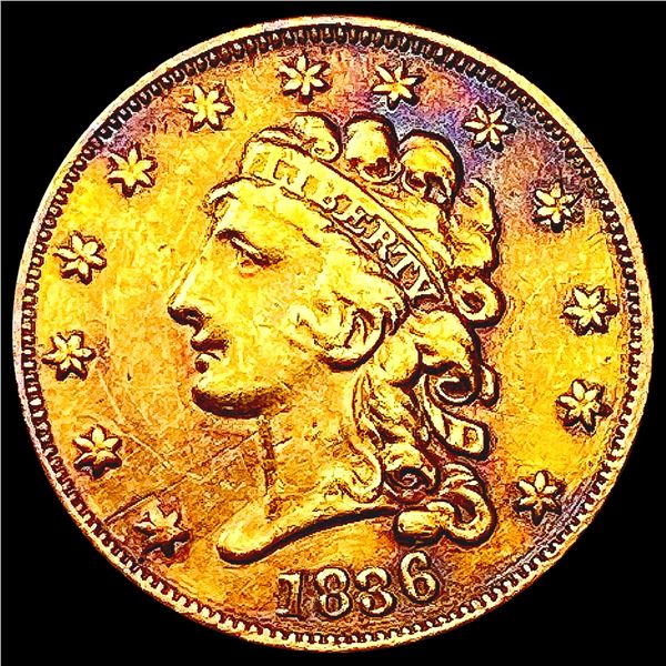 1836 $2.50 Gold Quarter Eagle NEARLY UNCIRCULATED