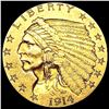 Image 1 : 1914 $2.50 Gold Quarter Eagle CLOSELY UNCIRCULATED