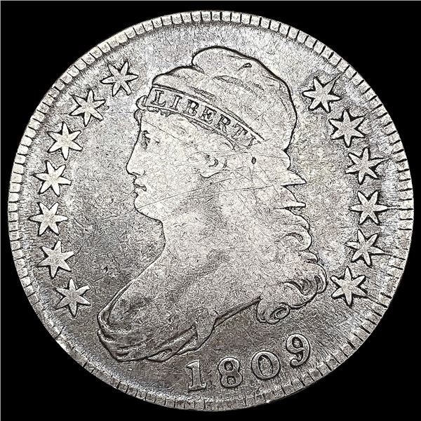 1809 Capped Bust Half Dollar NICELY CIRCULATED