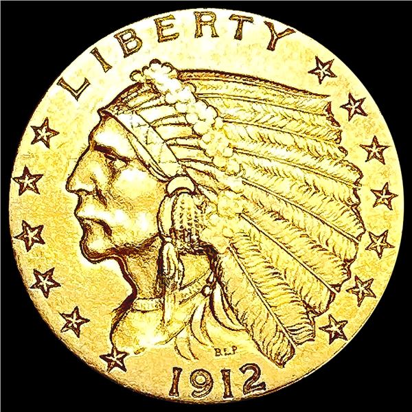 1912 $2.50 Gold Quarter Eagle CLOSELY UNCIRCULATED