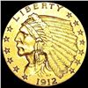 Image 1 : 1912 $2.50 Gold Quarter Eagle CLOSELY UNCIRCULATED