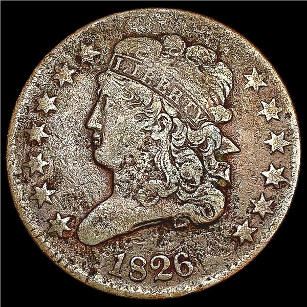 1826 Classic Head Half Cent LIGHTLY CIRCULATED