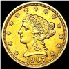 Image 1 : 1907 $2.50 Gold Quarter Eagle UNCIRCULATED