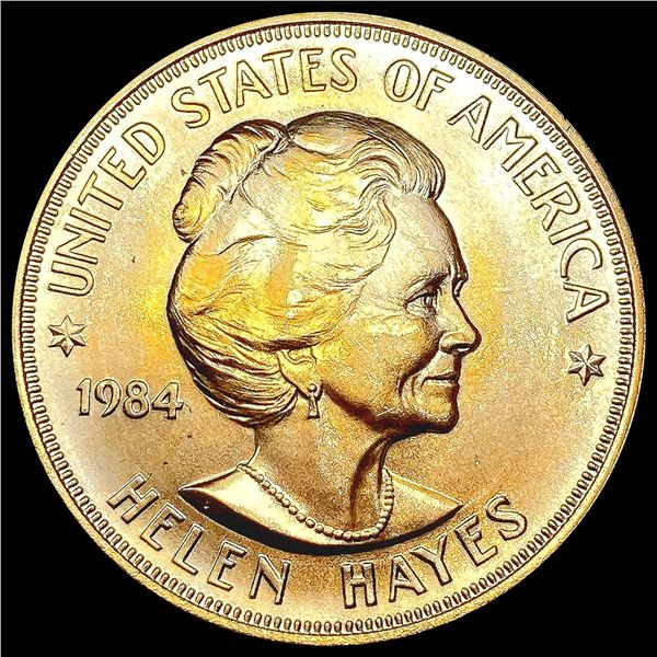 1984 US Helen Hayes 1oz Gold Round SUPERB GEM BU