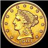Image 1 : 1903 $2.50 Gold Quarter Eagle UNCIRCULATED