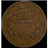 Image 1 : 1866 Two Cent Piece ABOUT UNCIRCULATED