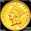 Image 1 : 1860-D Rare Gold Dollar UNCIRCULATED