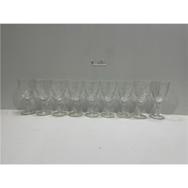 Set Of 9 Decorative Glasses