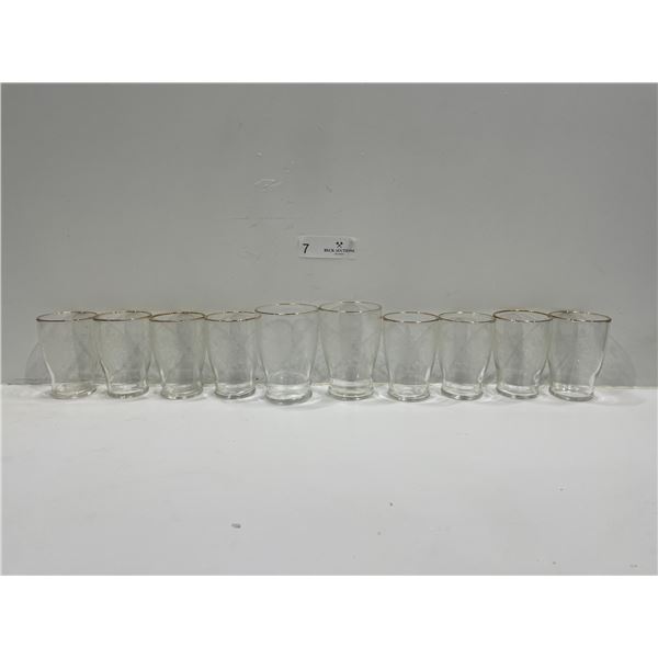 Set Of 10 Decorative Glasses