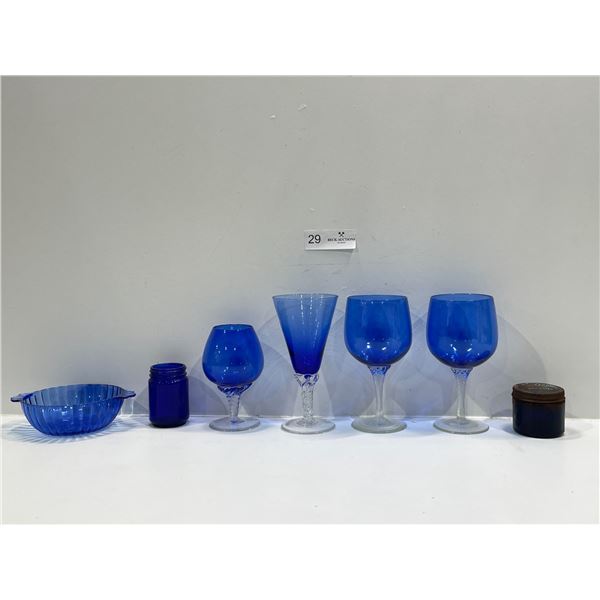 Blue Glass Assortment