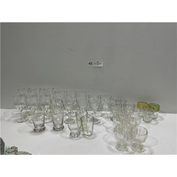 Collection Of Assorted Small Glasses