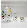 Image 2 : Floral Glass Dishware Set