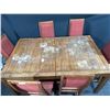 Image 3 : Well Loved Wooden Dining Table With 6 Chairs, 64L x 40W x 30H