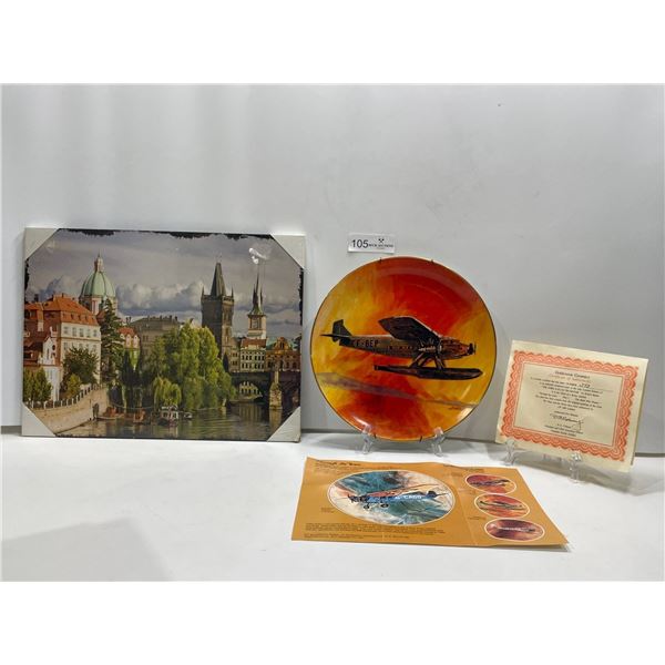 Goldcrown Ceramics #393, Ford 6-AT-AS Tri-Motor PLate, Amd Karmin Decor Artwork Print