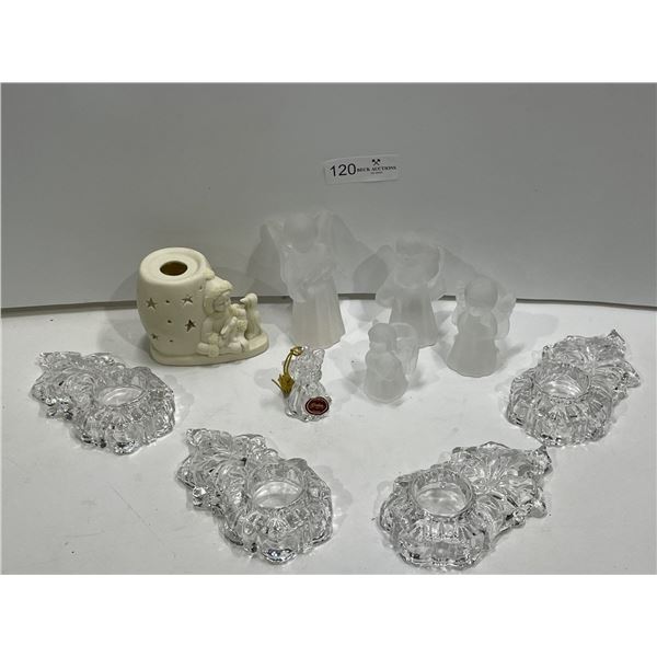 Angel Glass Baby Candle Holders,