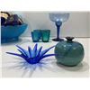 Image 3 : Blue Glass Blown Home Decor, And Vintage Containers