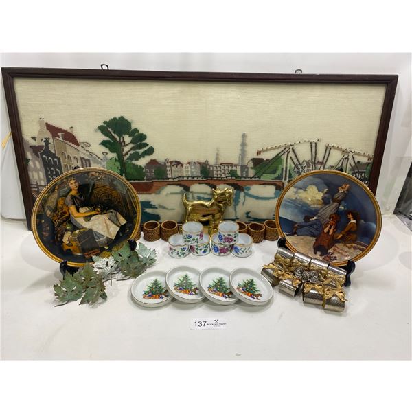Beauitful Antique Wall Plates, And Dishware