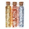 Image 1 : The Elements - Collection of .999 Fine Pure Gold, Silver & Copper Leaf Flakes, Wood Collector Case