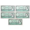 Image 1 : Bank of Canada - 1954 $1 "VF" Choice UNC - 5 in Sequence