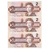 Image 1 : Bank of Canada 1986 $2 GEM UNC -3 in Sequence. (AUH)