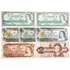 Image 1 : Canada - Lot 7 Banknotes - 4 x $2  - 3 x $1 - Face $11