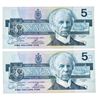 Image 1 : Bank of Canada Lot 2 x $5 (END) In Sequence GEM UNC