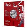 Image 1 : RCM 2022 Treasured Maple Leaf .9999 Fine Pure Silver $5 Coin, 1 Oz. ASW - Year of The Tiger Folio