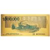 Image 3 : Canada Million Dollar Note - 24kt Gold Gilded Collectible, w/ 8 x 10 Giclee Art Card Display