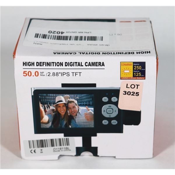 OPEN BOX: HIGH DEFINITION DIGITAL CAMERA