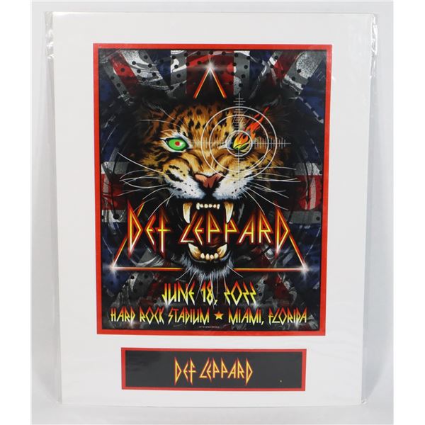 14"X11" PRINT DEF LEPPARD SPEED HARD ROCK STADIUM