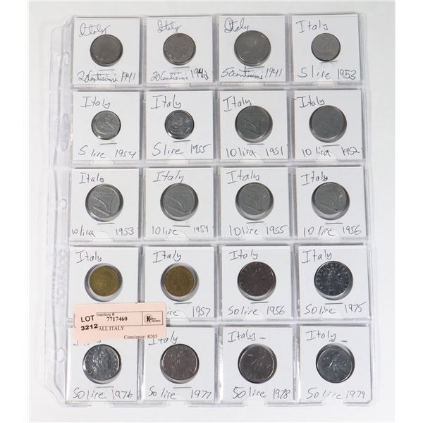 20 COINS ALL ITALY