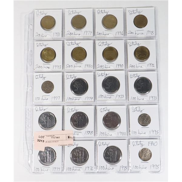 20 COINS ALL ITALY