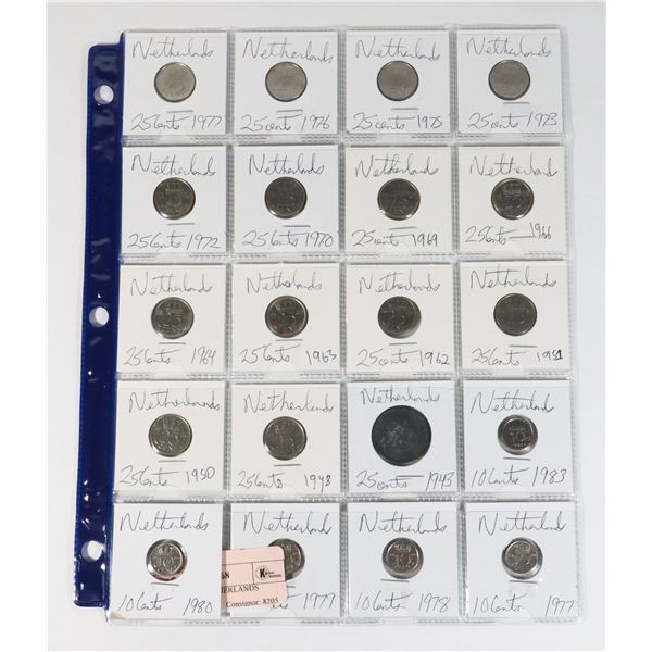 20 COINS ALL NETHERLANDS