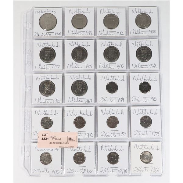 20 COINS ALL NETHERLANDS