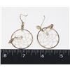 Image 1 : SILVER TONE DREAM CATCHER DESIGN DROP EARRINGS