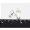 Image 1 : TWO PAIRS OF FAUX PEARL EARRINGS