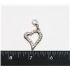 Image 1 : SILVER TONE RHINESTONE HEART CHARM