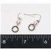 SILVER TONE FAUX PEARL DROP EARRINGS