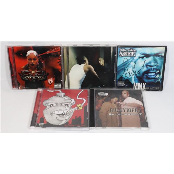 LOT OF 5 ASSORTED RAP CD DISCS